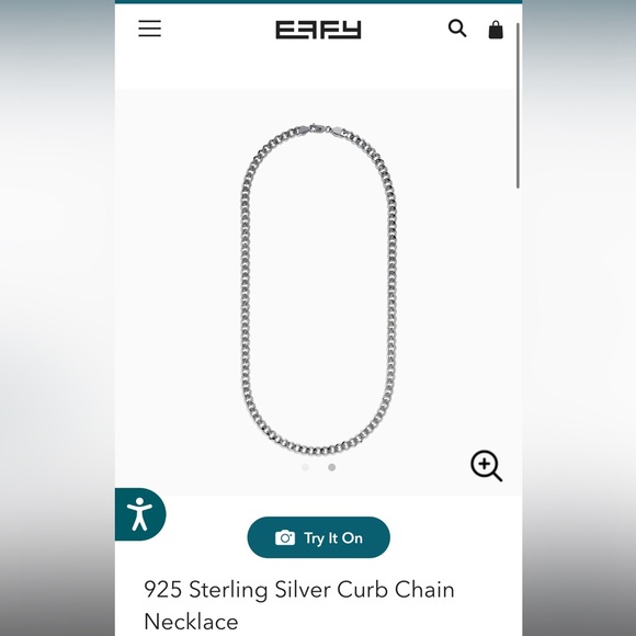 Effy Jewelry 925 Sterling Silver Curb Chain Necklace - Picture 1 of 4